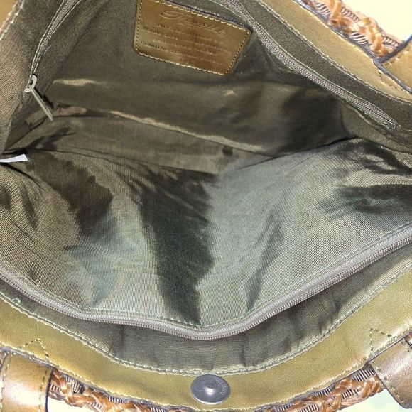 Fossil Brown Woven Tote Bag - Picture 12 of 13